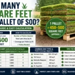 how many square feet in pallet of sod