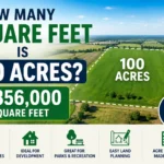 how many square feet is 100 acres