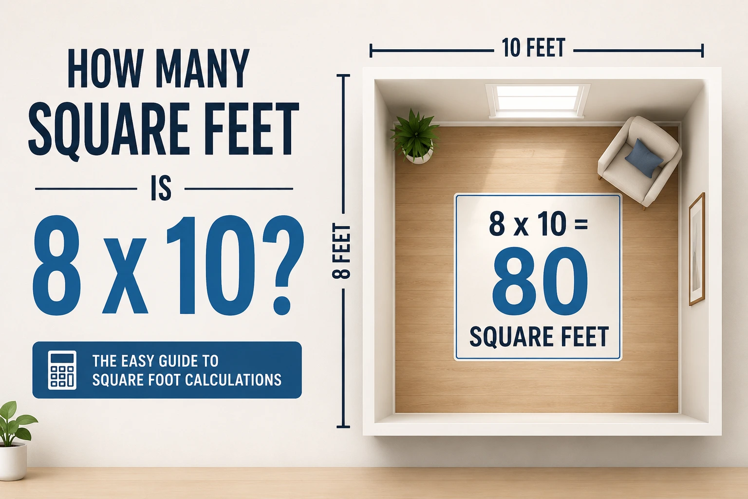 how many square feet is 8 x 10