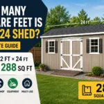 how many square feet is a 12x24 shed