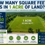 how many square feet is in 1 acre of land