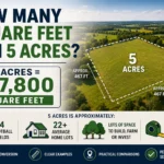 how many square feet is in 5 acres