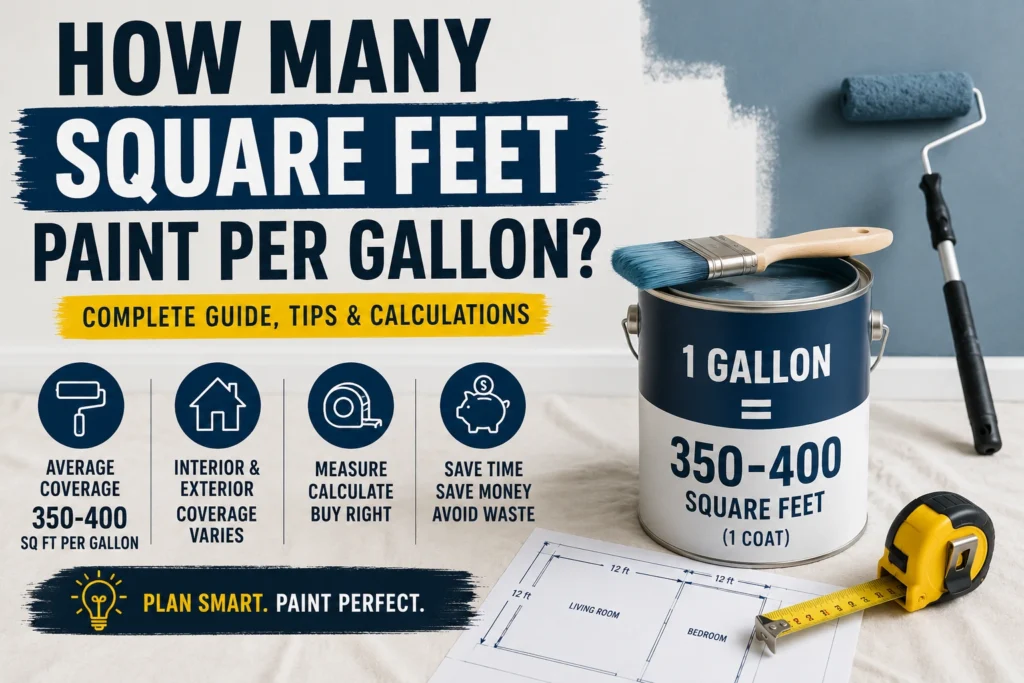 how many square feet paint per gallon