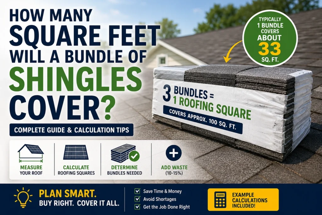 how many square feet will a bundle of shingles cover