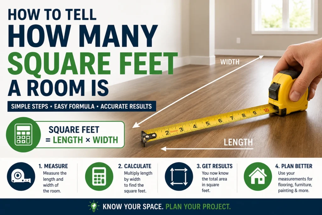 how to tell how many square feet a room is
