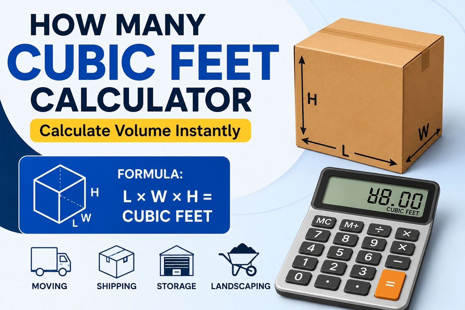 how many cubic feet calculator