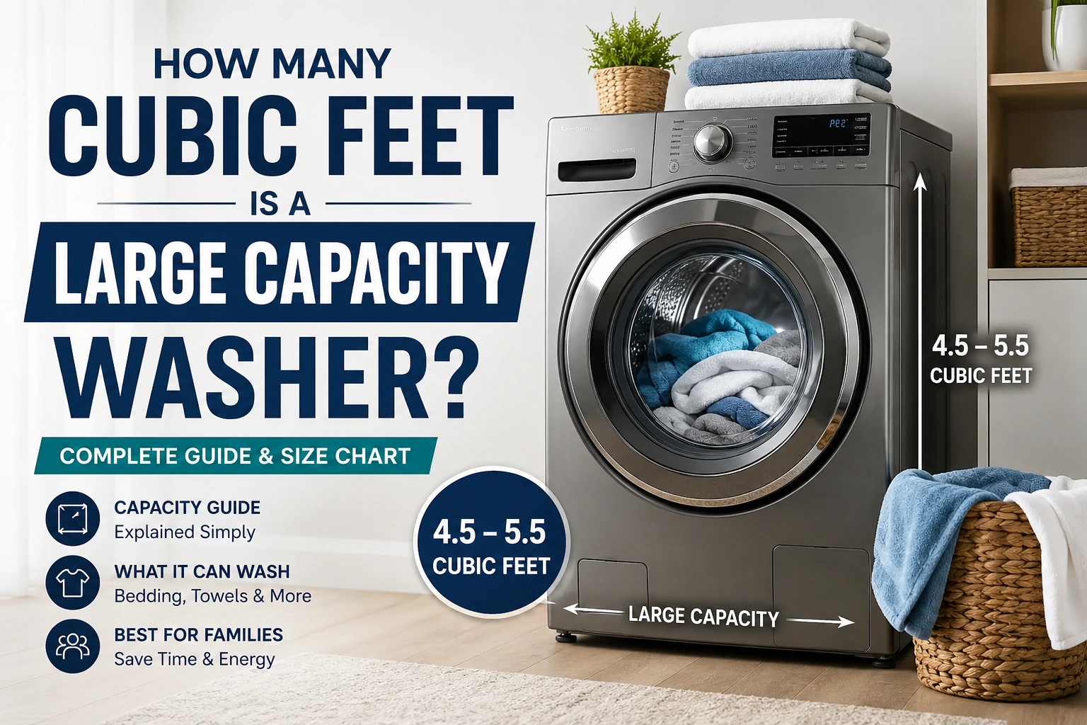 how many cubic feet is a large capacity washer