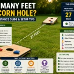 how many feet for corn hole