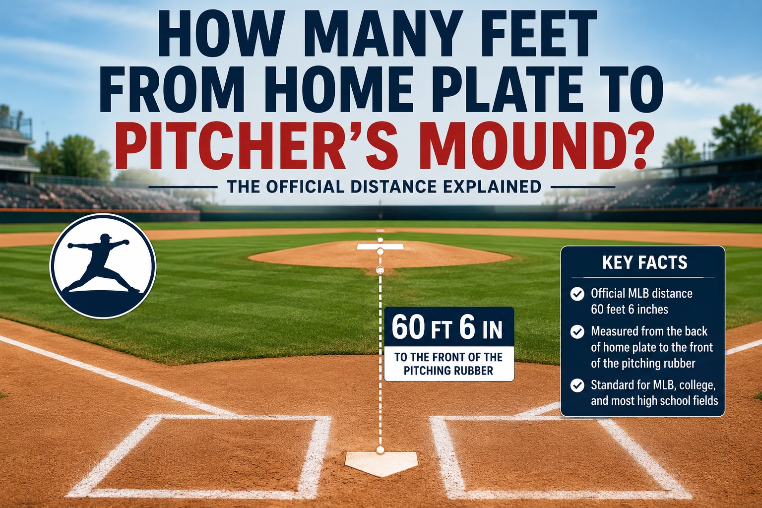 how many feet from home plate to pitcher's mound