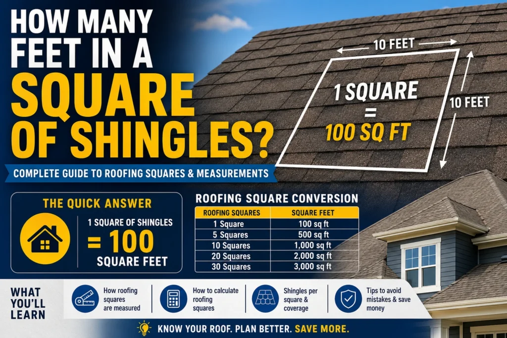 how many feet in a square of shingles