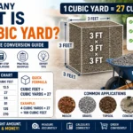 how many feet is 1 cubic yard