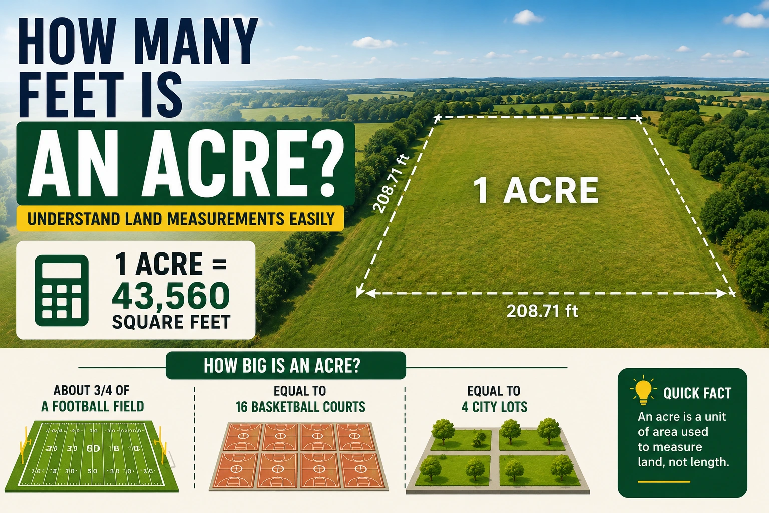 how many feet is acre