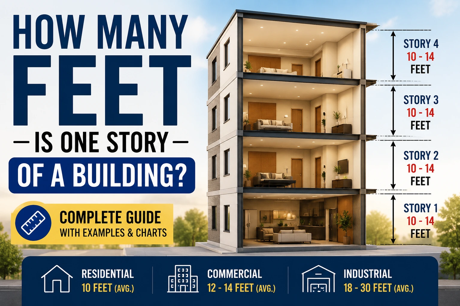 how many feet is one story of a building