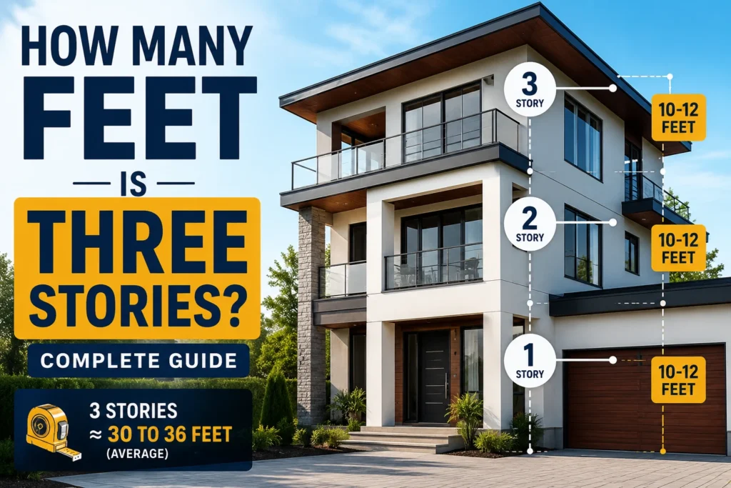 how many feet is three stories
