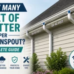 how many feet of gutter per downspout