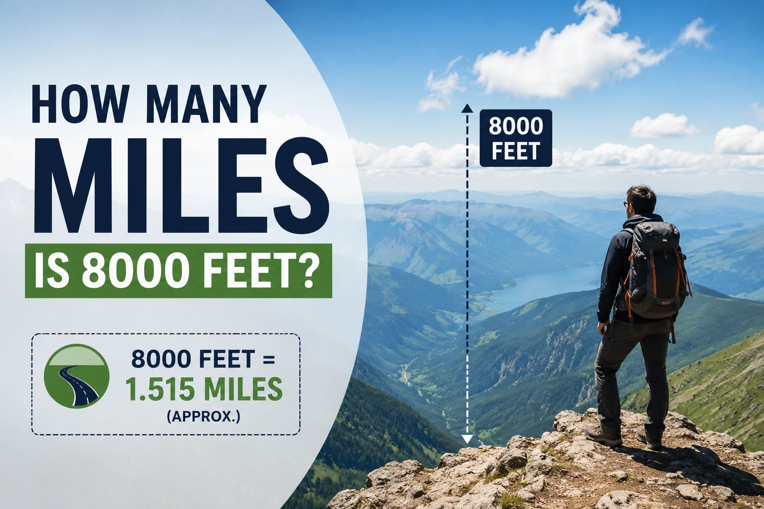 how many miles is 8000 feet