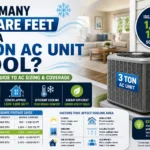 how many square feet can a 3 ton ac unit cool