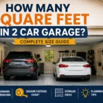 how many square feet in 2 car garage