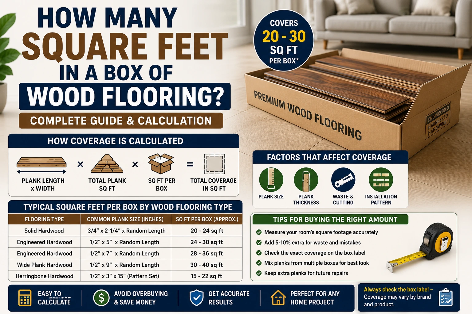 how many square feet in a box of wood flooring