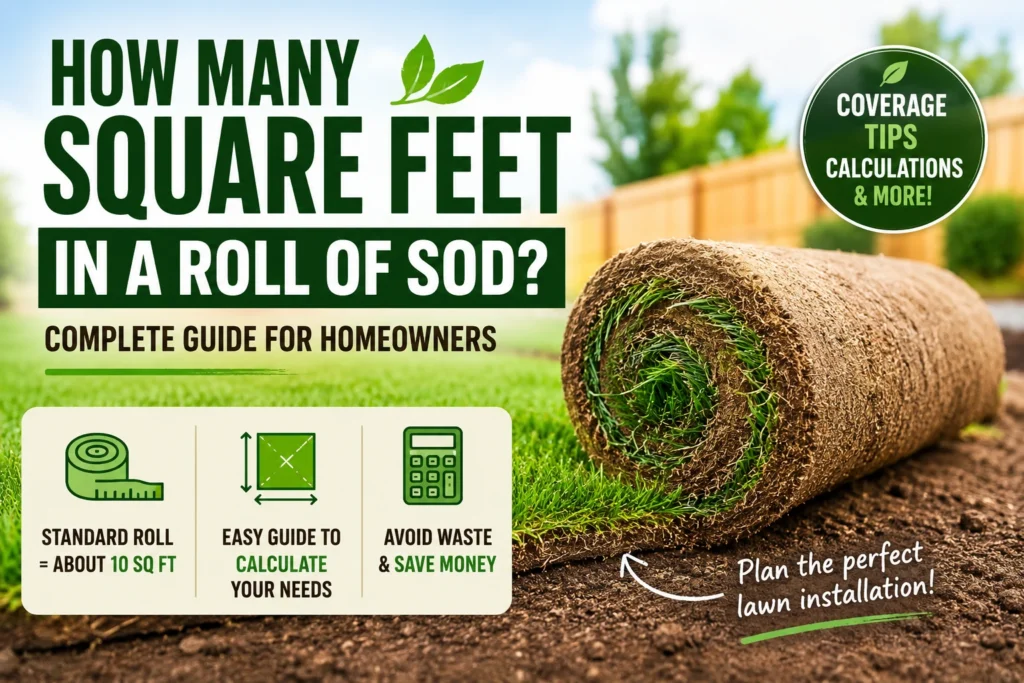 how many square feet in a roll of sod