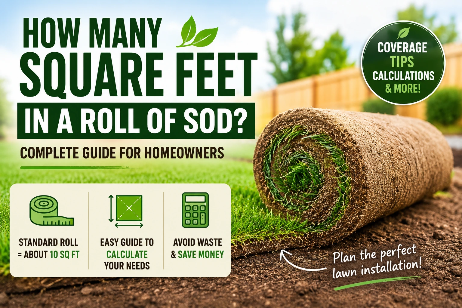 how many square feet in a roll of sod