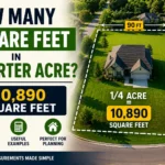 how many square feet in quarter acre