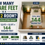 how many square feet is 12x12 room