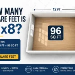 how many square feet is 12x8