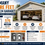 how many square feet is a 24x24 garage