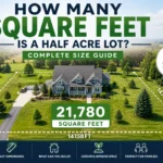 how many square feet is a half acre lot