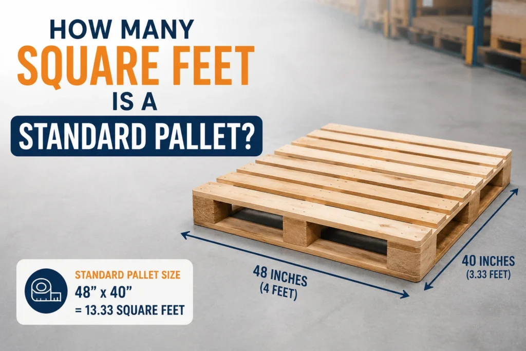 how many square feet is a standard pallet