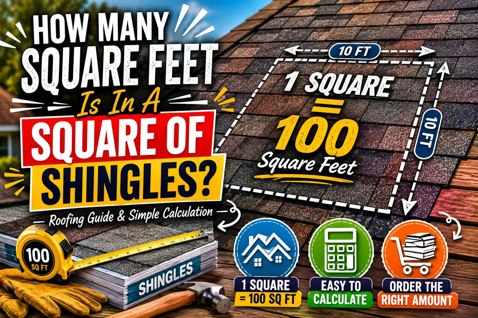 how many square feet is in a square of shingles