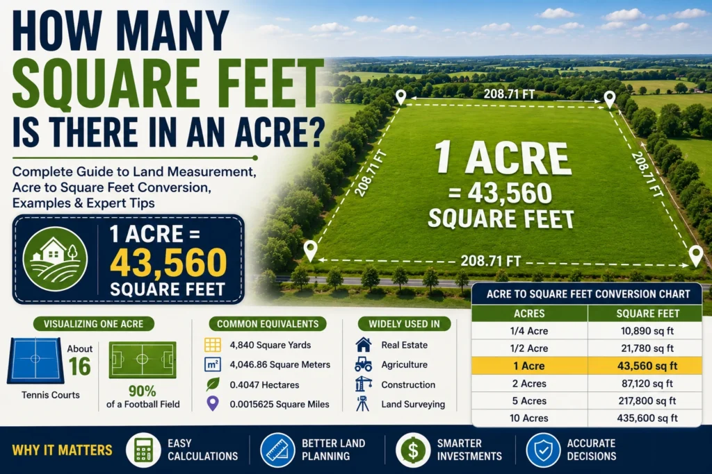 how many square feet is there in an acre