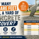 how many square feet will a yard of concrete cover