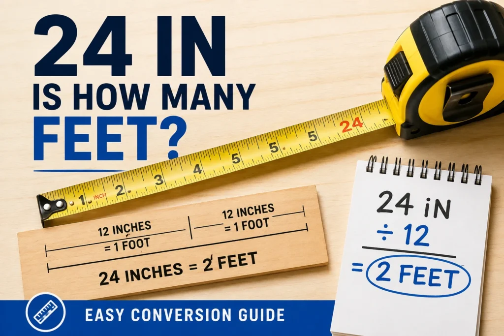 24 in is how many feet