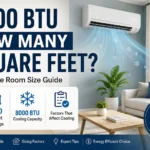8000 btu how many square feet