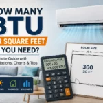 how many btu per square feet