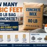 how many cubic feet is a 80 lb bag of concrete