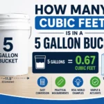 how many cubic feet is in a 5 gallon bucket