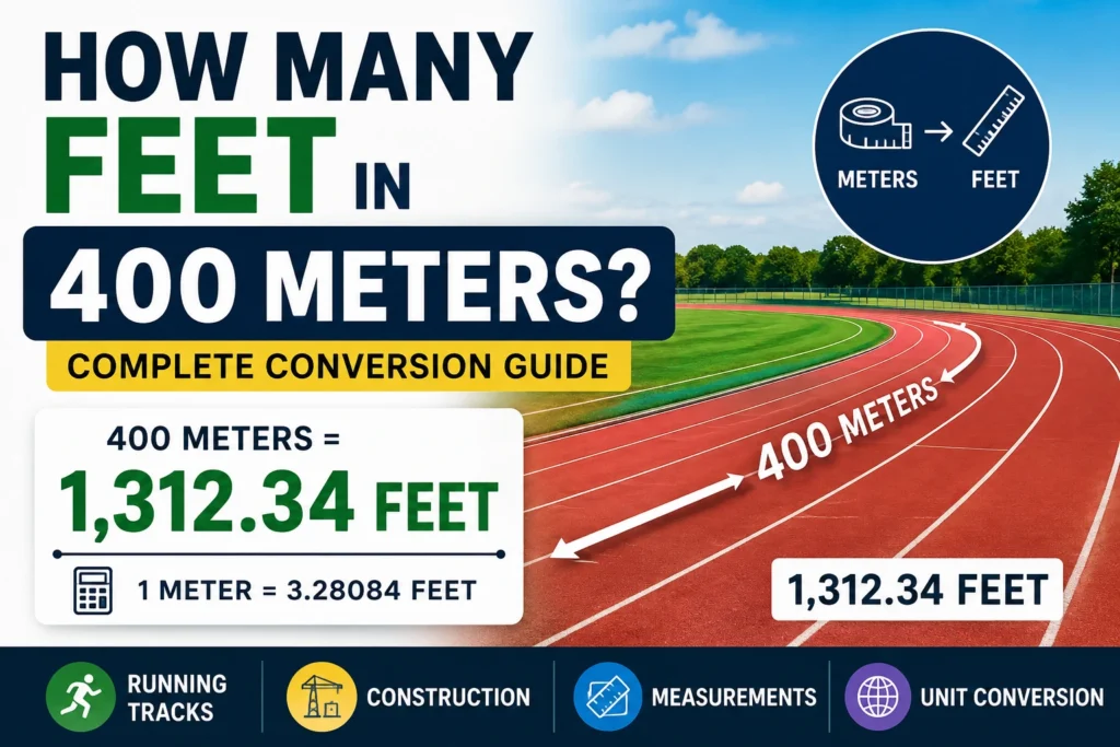 how many feet in 400 meters