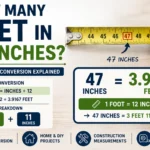 how many feet in 47 inches
