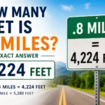 how many feet is .8 miles