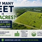 how many feet is 20 acres
