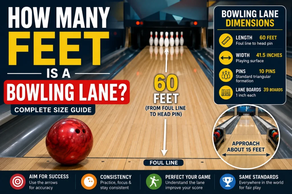 how many feet is a bowling lane