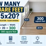 how many square feet is 15x20