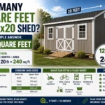 how many square feet is a 12x20 shed